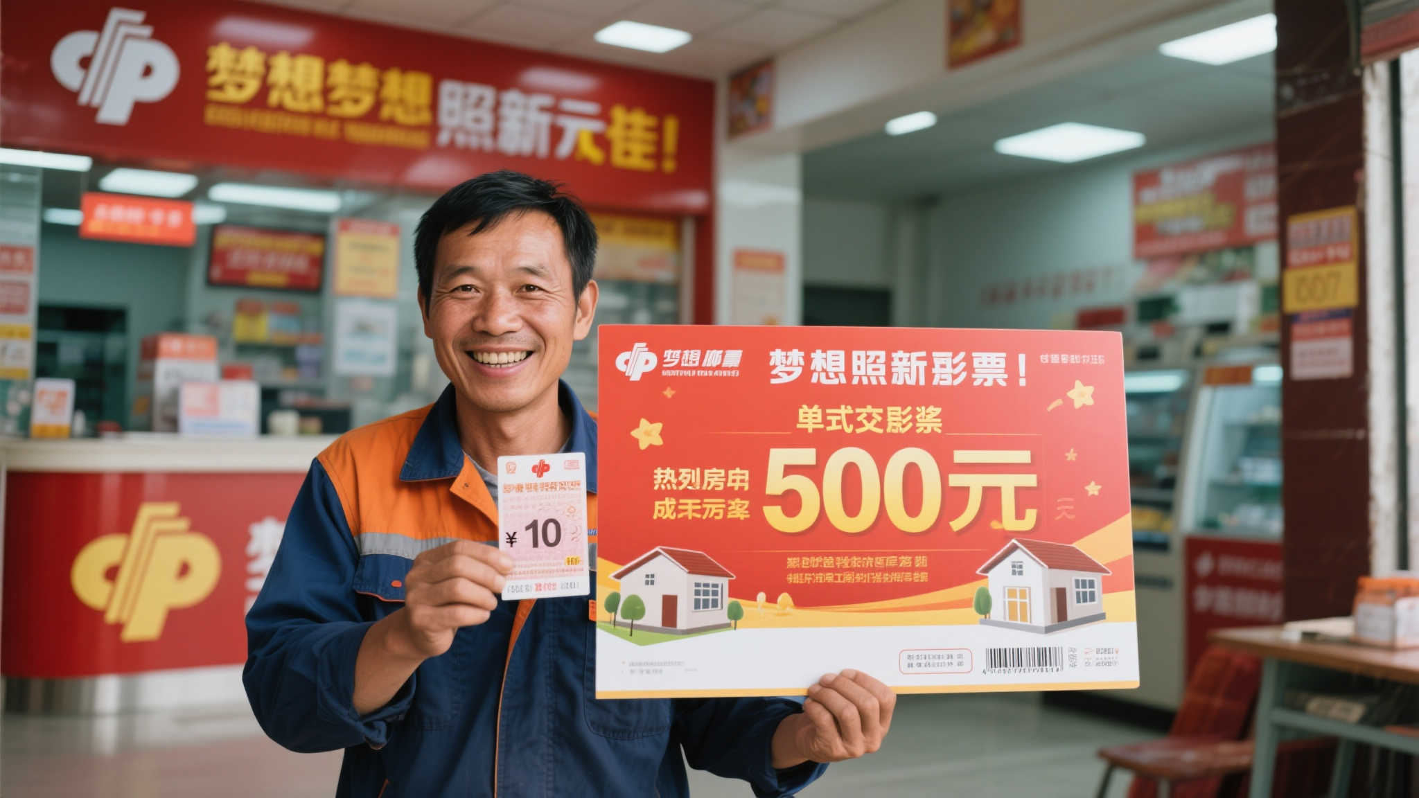 工友10元福彩票中500万大奖 圆梦安居新家 工友10元福彩票中500万大奖 圆梦安居新家