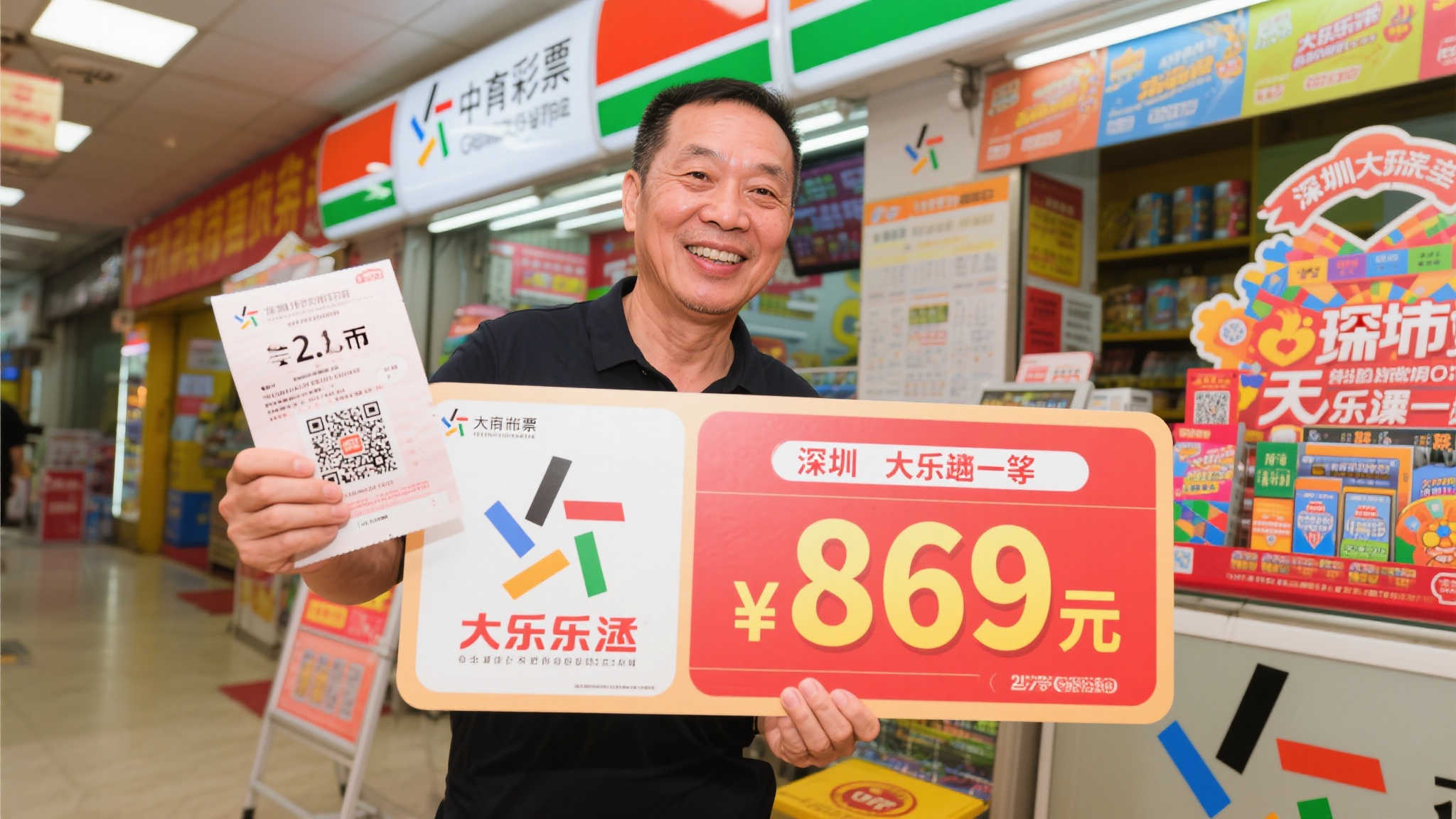 深圳彩民2元投注揽获大乐透869万一等奖! 深圳彩民2元投注揽获大乐透869万一等奖!
