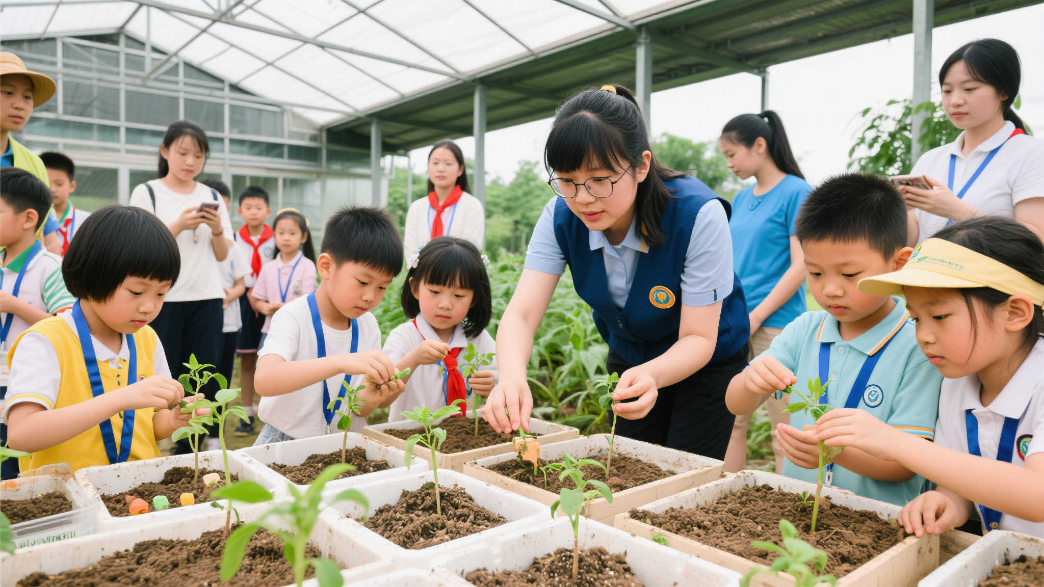 青岛福彩公益课堂组织困境儿童探索海水稻的奥秘