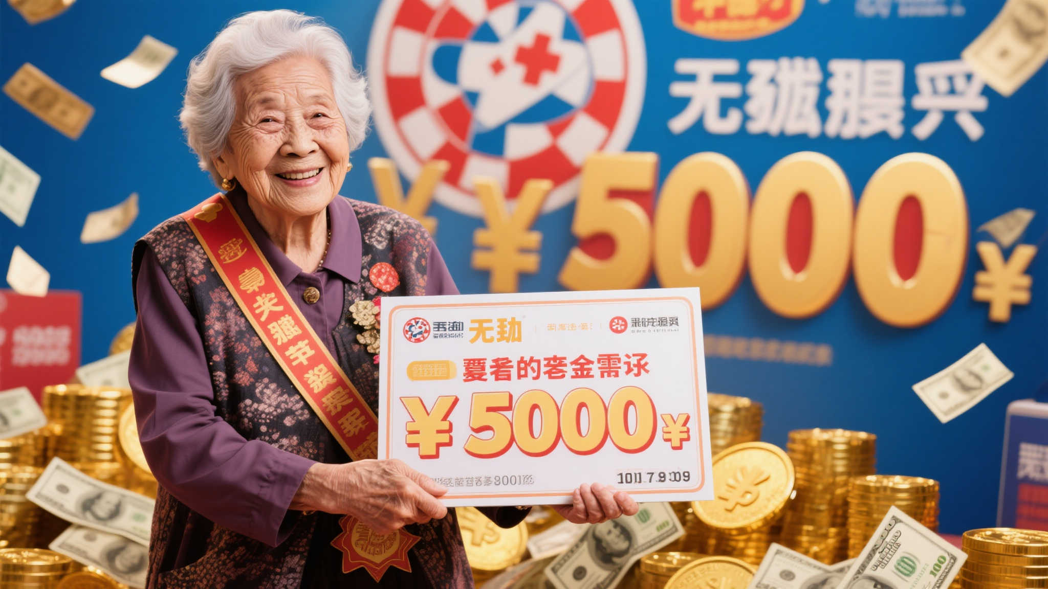 八旬老太机选2元中大乐透千万巨奖 平分儿女共享天伦